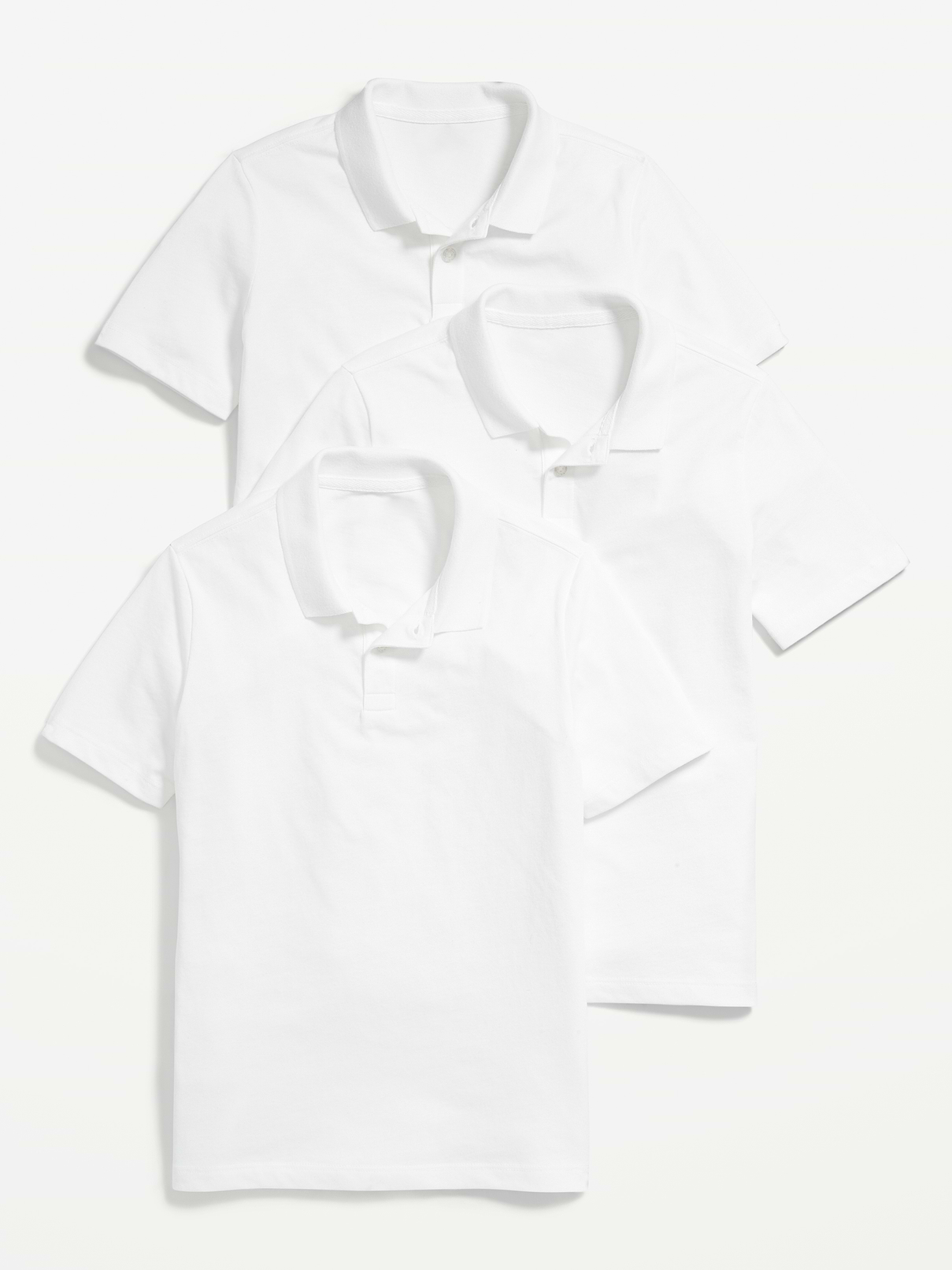 Image number 1 showing, School Uniform Polo Shirt 3-Pack for Boys