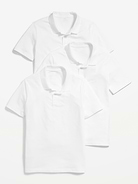 Image number 1 showing, School Uniform Polo Shirt 3-Pack for Boys