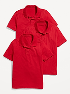 Image number 1 showing, School Uniform Polo Shirt 3-Pack for Boys