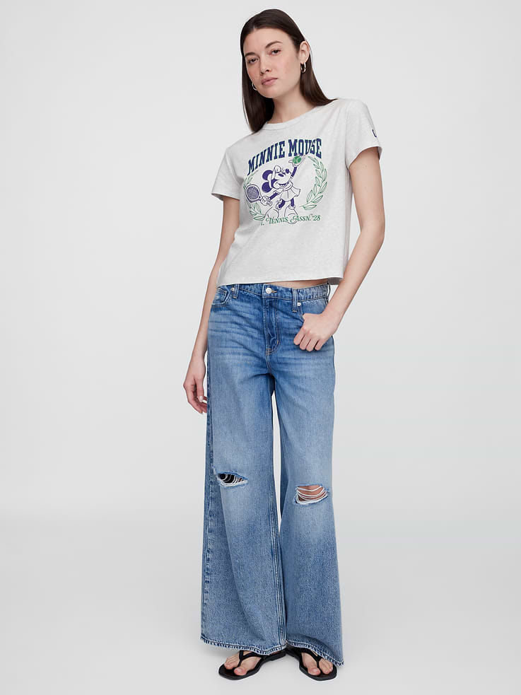 Image 3 of 5, Gap × Disney Minnie Mouse Shrunken Graphic T-Shirt