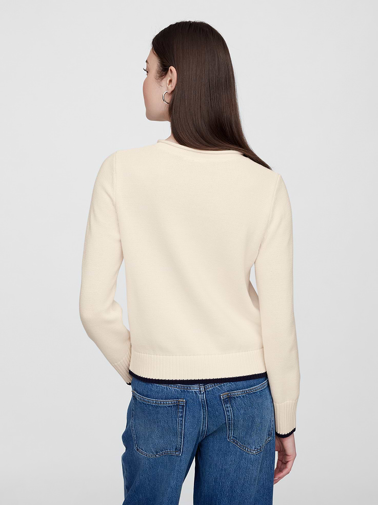 Image number 2 showing, Roll Neck Americana Intarsia Sweater