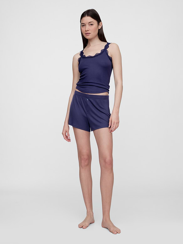 TENCEL Ribbed PJ Shorts