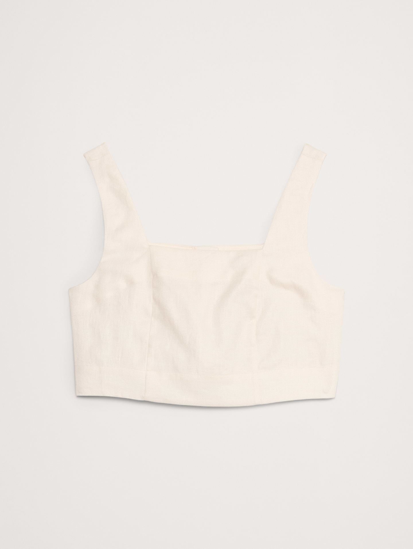 Image number 8 showing, Linen Square-Neck Cropped Tank