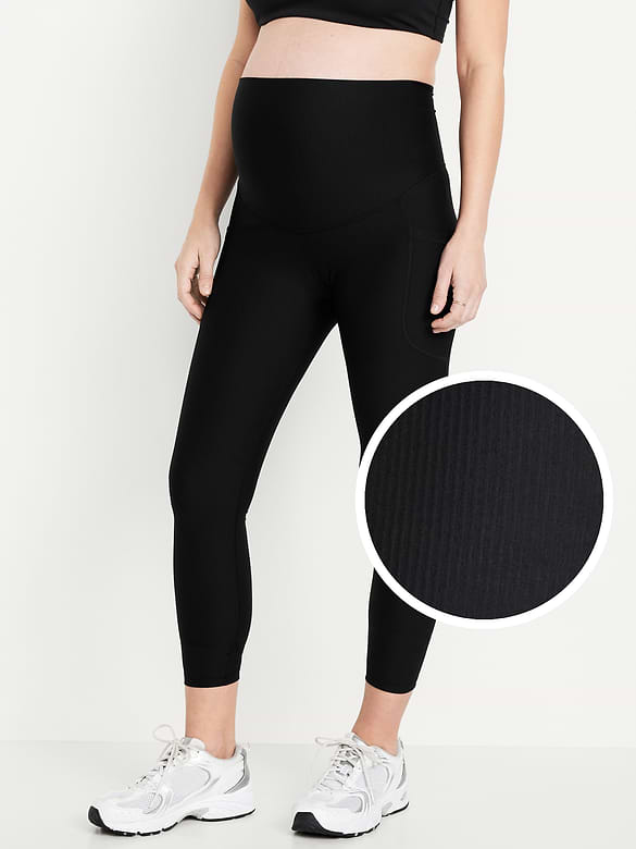 Maternity Full-Panel PowerSoft 7/8 Rib Leggings