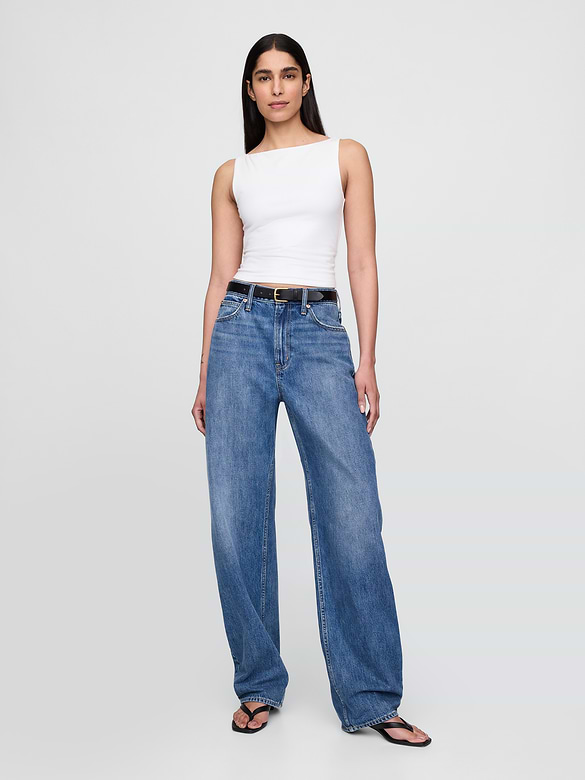 CloseKnit Jersey Boatneck Crop Tank Top