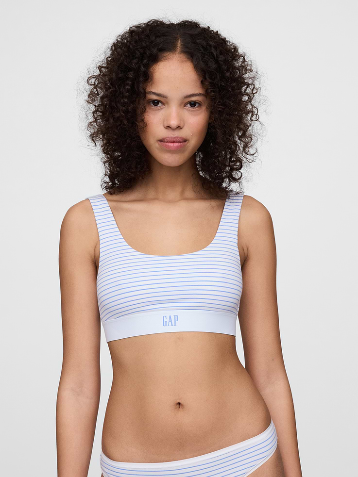 Image number 1 showing, Organic Stretch Cotton Gap Logo Bralette