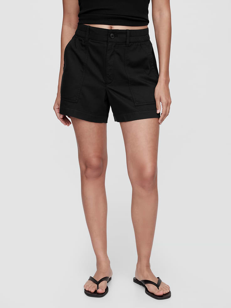 Image number 2 showing, High Rise 4" Khaki Girlfriend Shorts