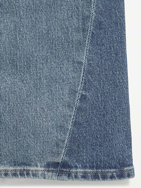 Jean évasé clouté à taille haute pour fille