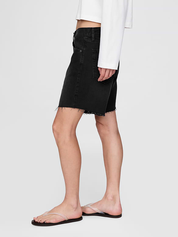 8" Mid Rise '90s Loose Denim Bermuda Shorts