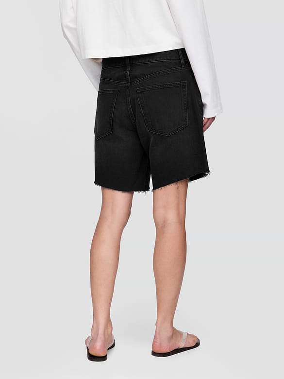 8" Mid Rise '90s Loose Denim Bermuda Shorts
