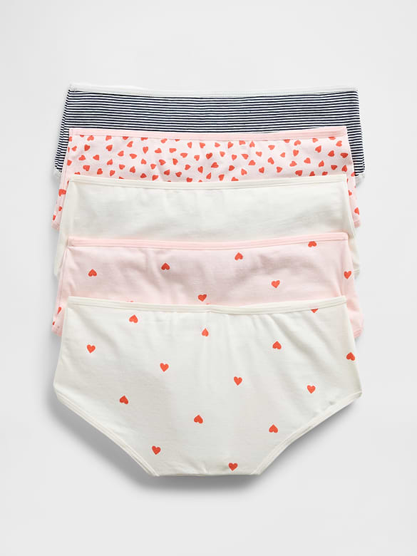 Kids Organic Stretch Cotton Hipster Briefs (5-Pack)