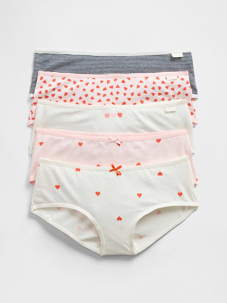 Image number 1 showing, Kids Organic Stretch Cotton Hipster Briefs (5-Pack)