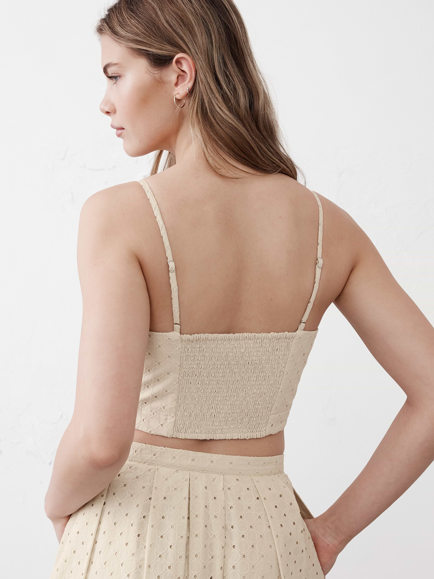 Image number 3 showing, Eyelet Cropped Cami