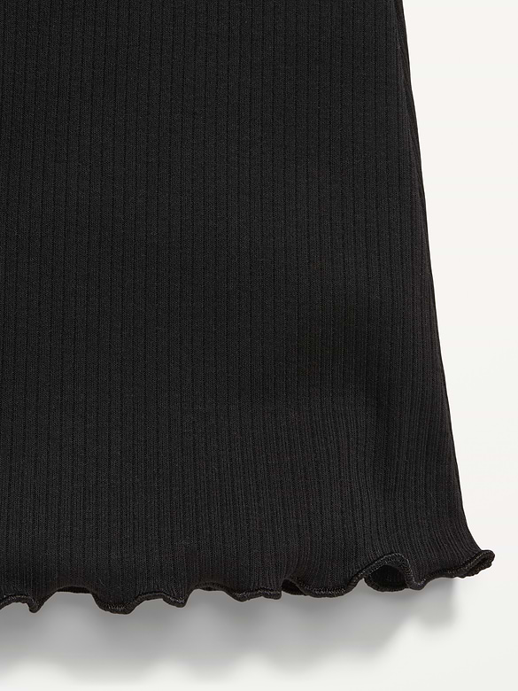 High-Waisted Ribbed Flared Leggings for Girls