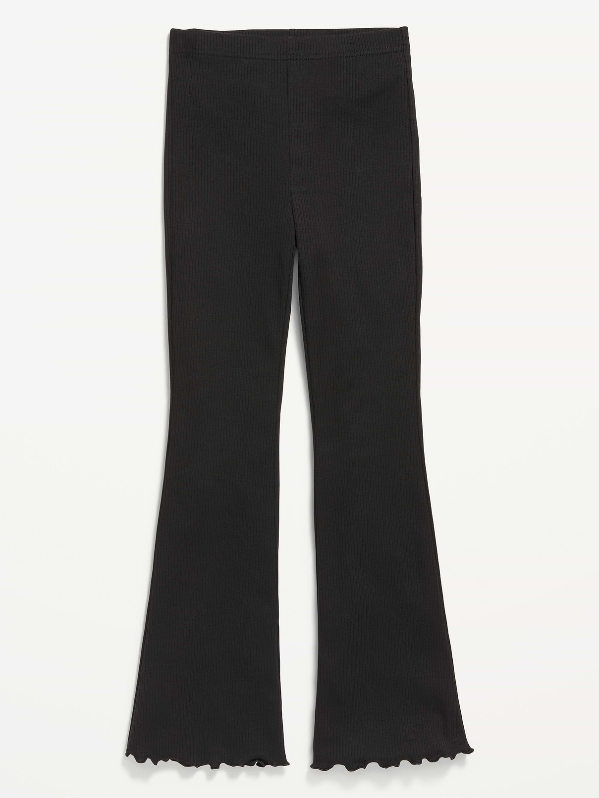 Image number 1 showing, High-Waisted Ribbed Flared Leggings for Girls