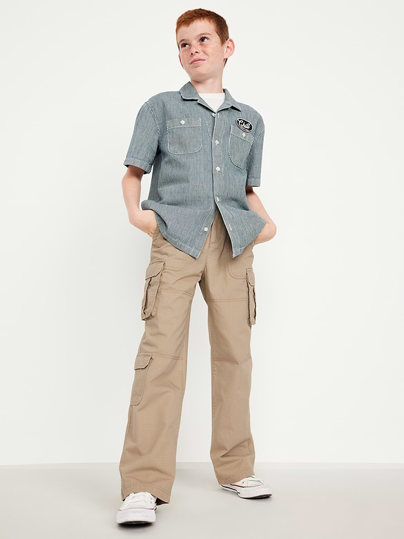 Baggy Cargo Ripstop Pants for Boys