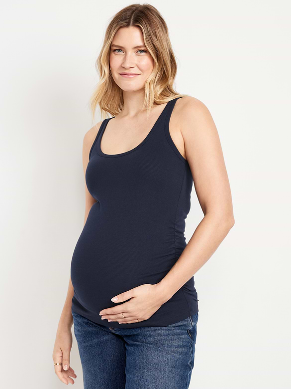 Maternity Scoop-Neck Ribbed Tank Top