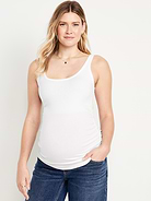 Image number 1 showing, Maternity Scoop-Neck Ribbed Tank Top