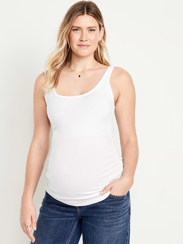 Maternity Scoop-Neck Ribbed Tank Top