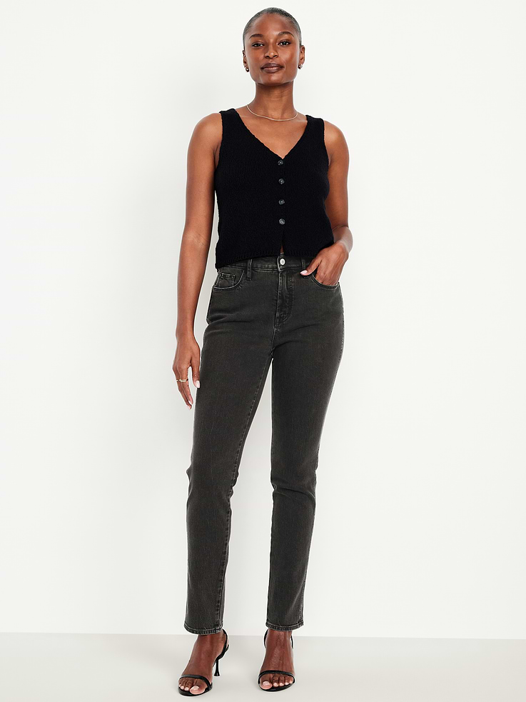 Image number 1 showing, Curvy High-Waisted Vintage Slim Jeans