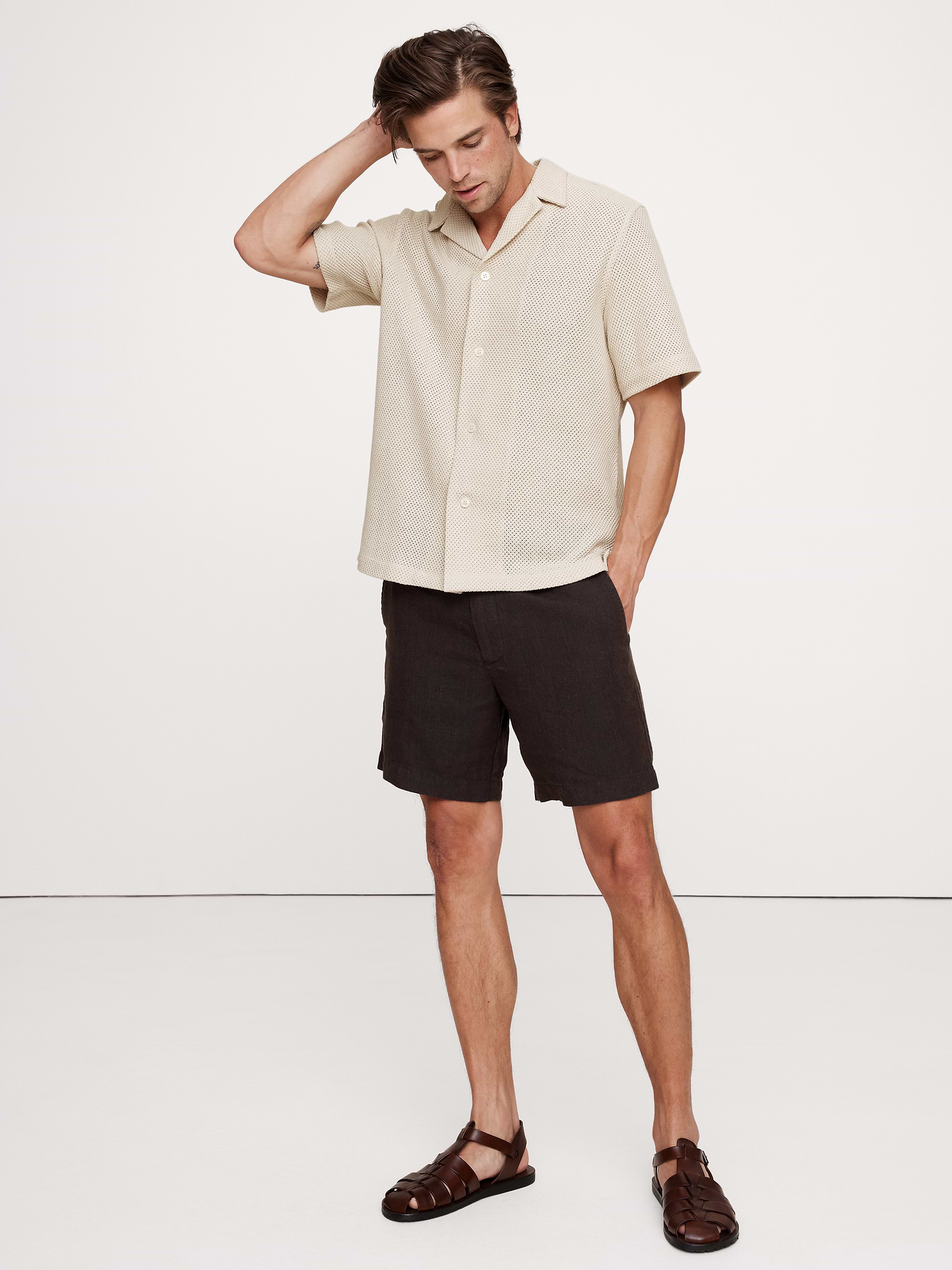 Image number 1 showing, Mesh Resort Shirt