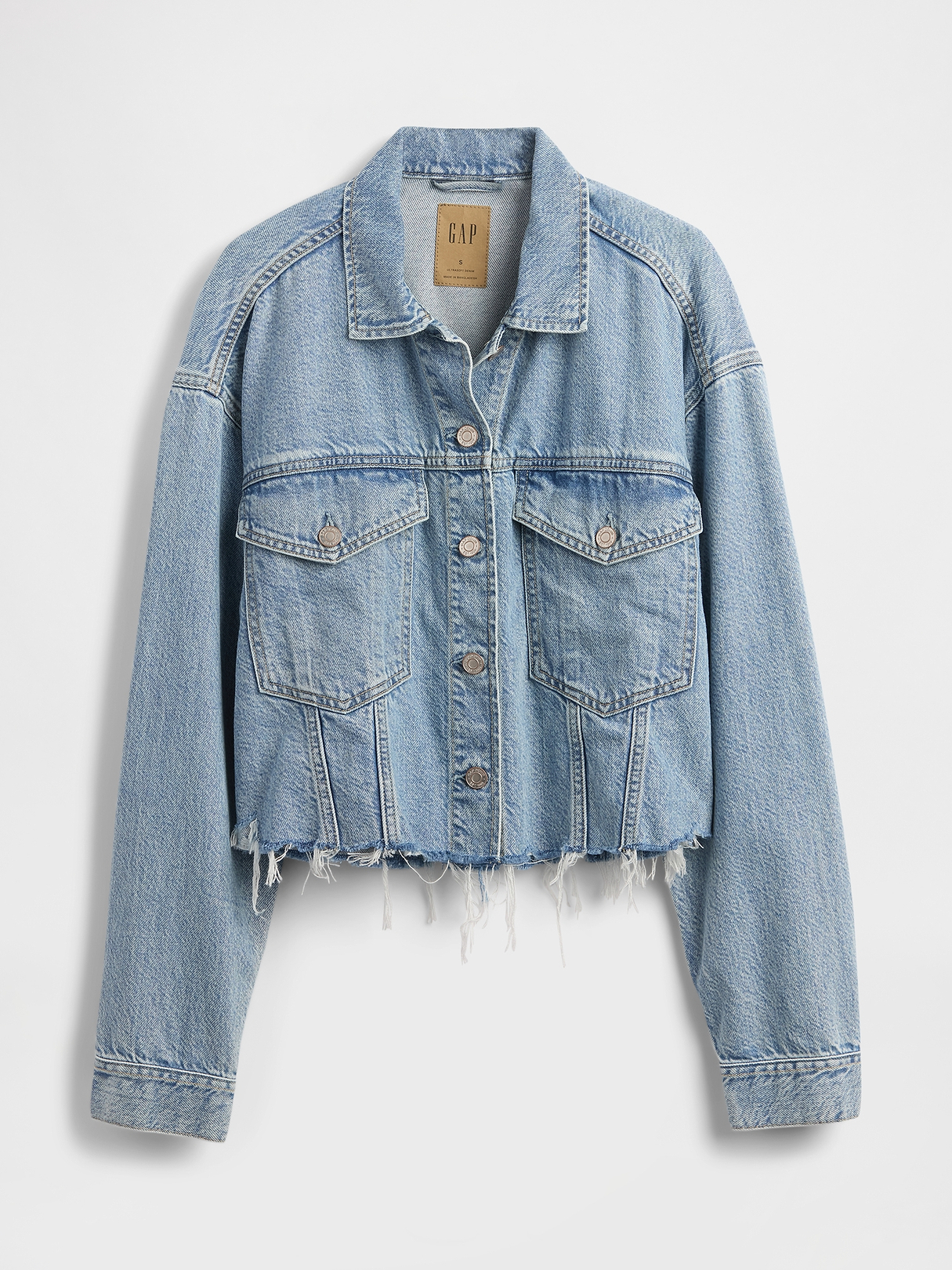 UltraSoft Icon Denim Crop Jacket | Gap