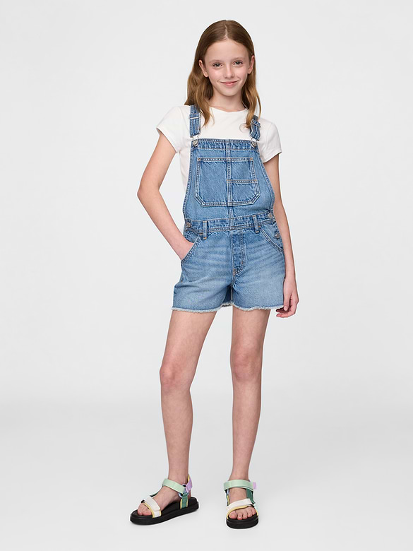Kids Denim Shortalls