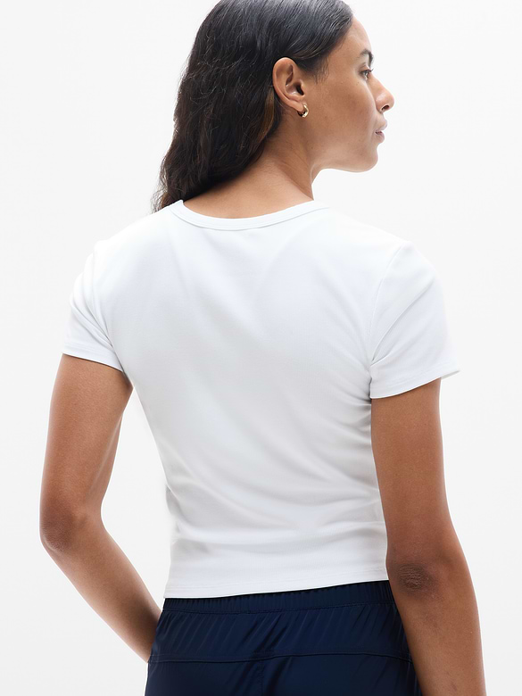 Signature Rib Crop Tee