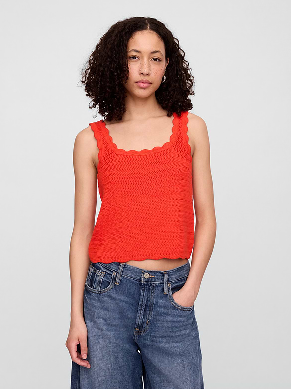 Squareneck Sweater Tank Top