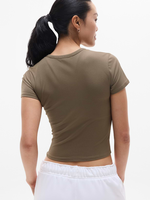 Signature Rib Crop Tee