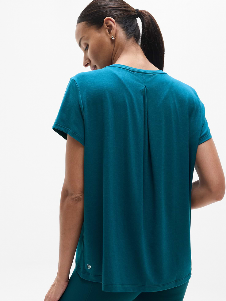 Image 1 of 7, FOR: Yoga or studio practice, FEEL: Soft, premium-weight comfort with luxurious TENCEL™ fibers that drape beautifully, FAVE: Easy fit allows for freedom of movement, Product #533409