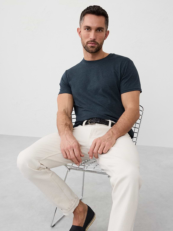 Standard-Fit Premium Wash Crew-Neck T-Shirt