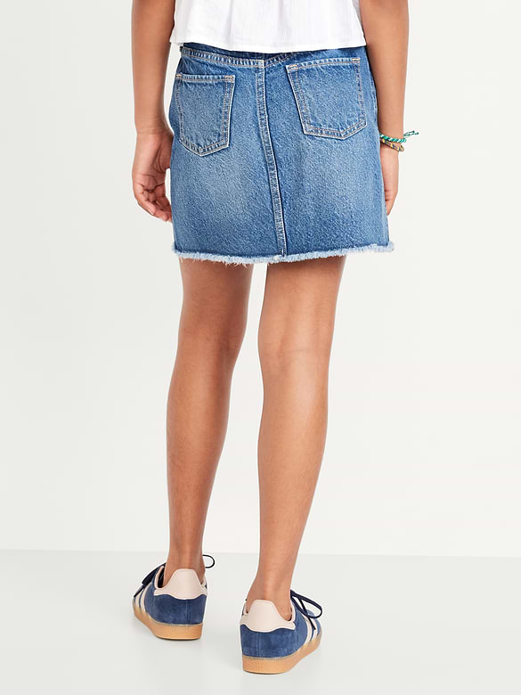 High-Waisted Jean Skirt for Girls