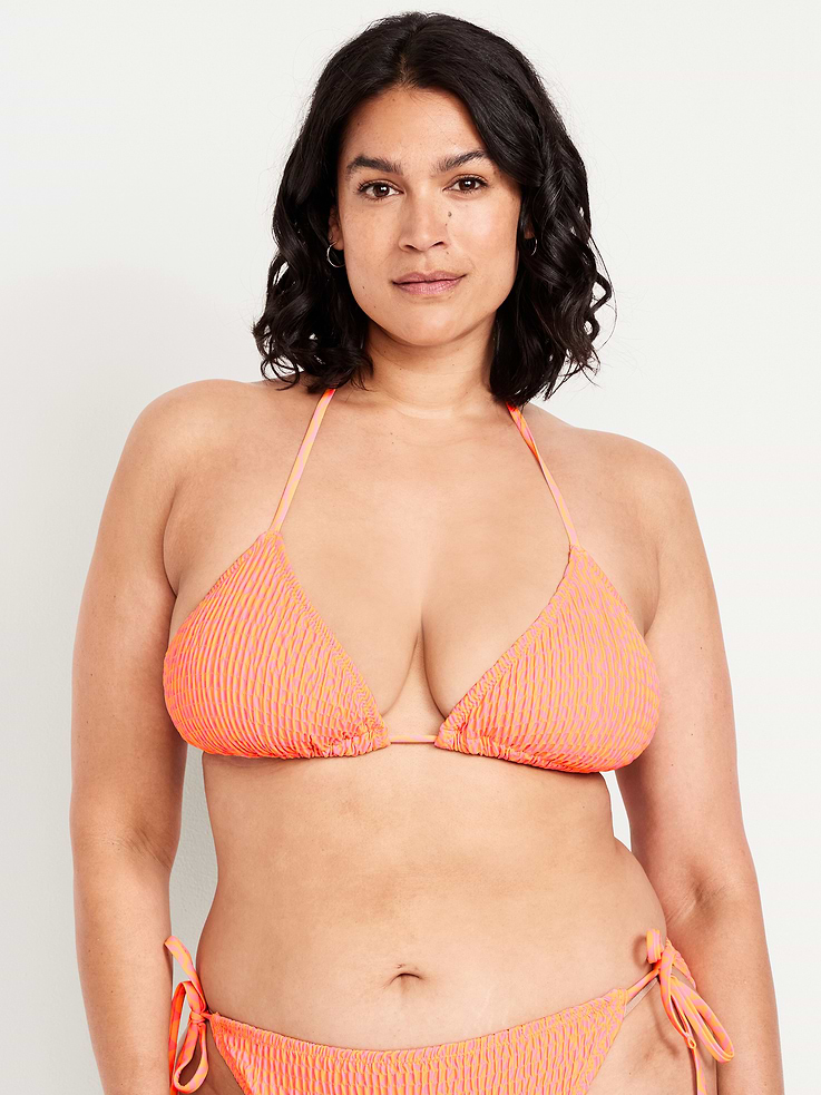 Image number 7 showing, Textured Triangle String Bikini Swim Top