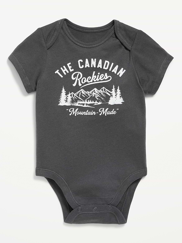 Cache-couche à manches courtes à imprimé Canada pour bébé
