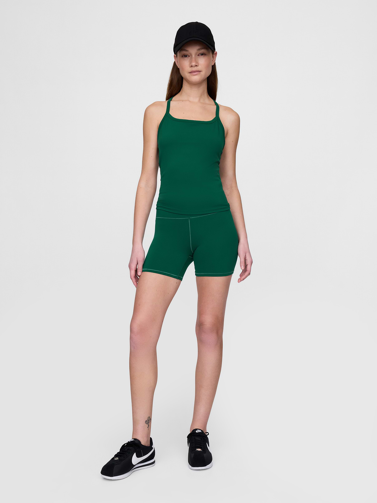 Image 1 of 6, Buttery-soft, seriously-smooth, sweat-wicking essentials that go everywhere life takes you. Designed in a lightweight fabric with performance built in., Buttery-soft, breathable, lightweight performance bike shorts., Elasticized waistband with lightweight support., Quick-dry, moisture-wicking helps keep your skin dry., Stretch allows freedom of movement while providing shape retention., Designed for low impact activities like yoga, Pilates, and barre., This product was made in a factory that invests in gender equality and women’s empowerment. Through RISE (Reimagining Industry to Support Equality) and Gap Inc.’s program P.A.C.E. (Personal Advancement & Career Enhancement), we support people who make our clothes to build the skills, knowledge, confidence, and resilience needed to advance in work and life. Learn more here ., Product #739127