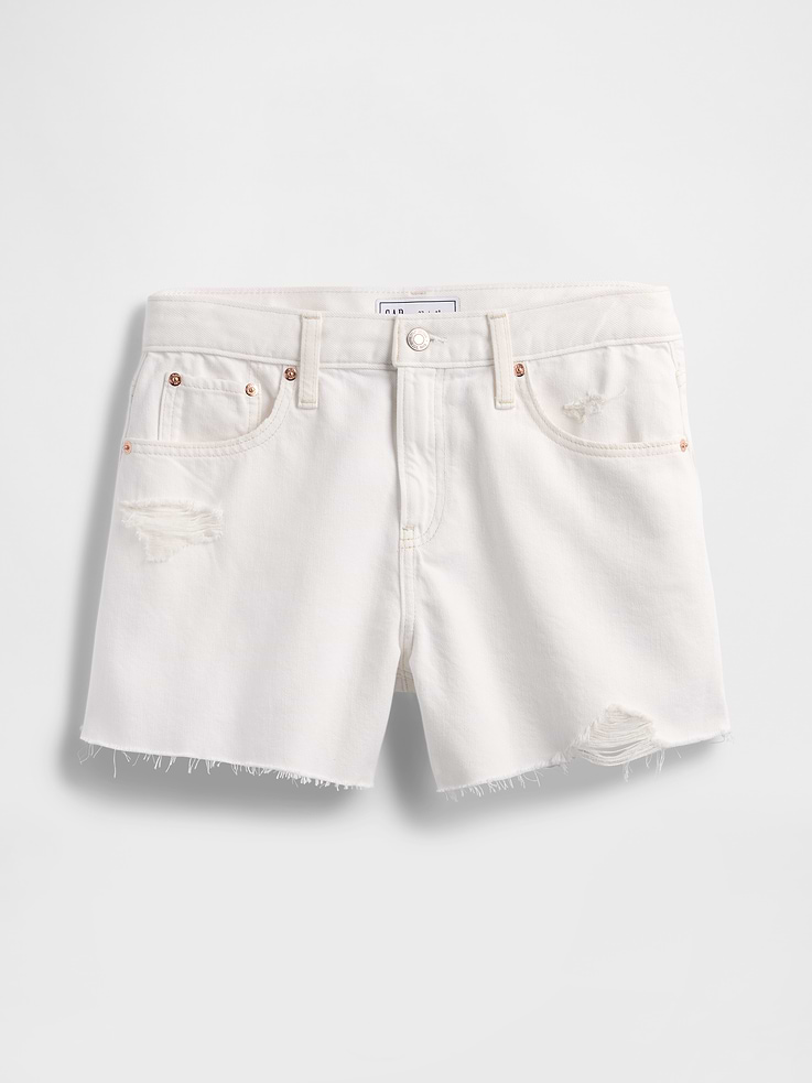 Image number 5 showing, 4" Mid Rise UltraSoft Relaxed Cutoff Shorts