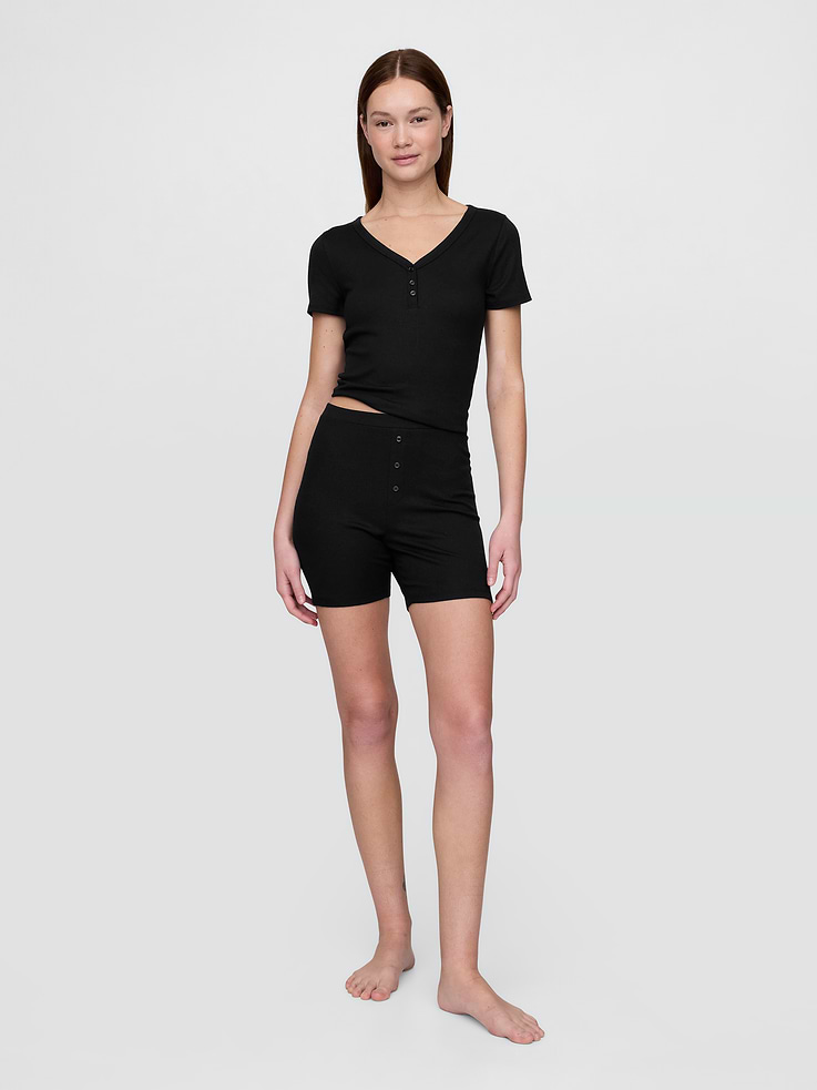 Image number 1 showing, Mini Rib PJ Shorts