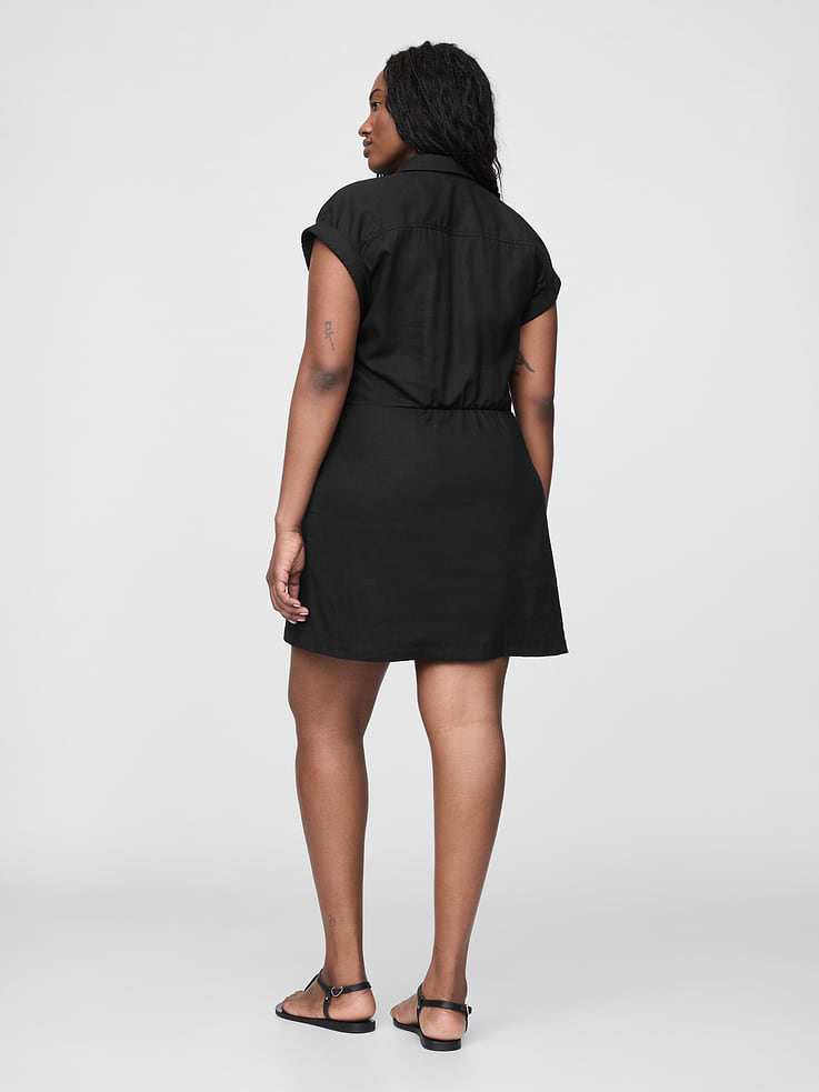 Image number 5 showing, Linen-Blend Shirtdress
