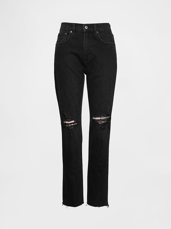 High Rise Cheeky Straight Jeans