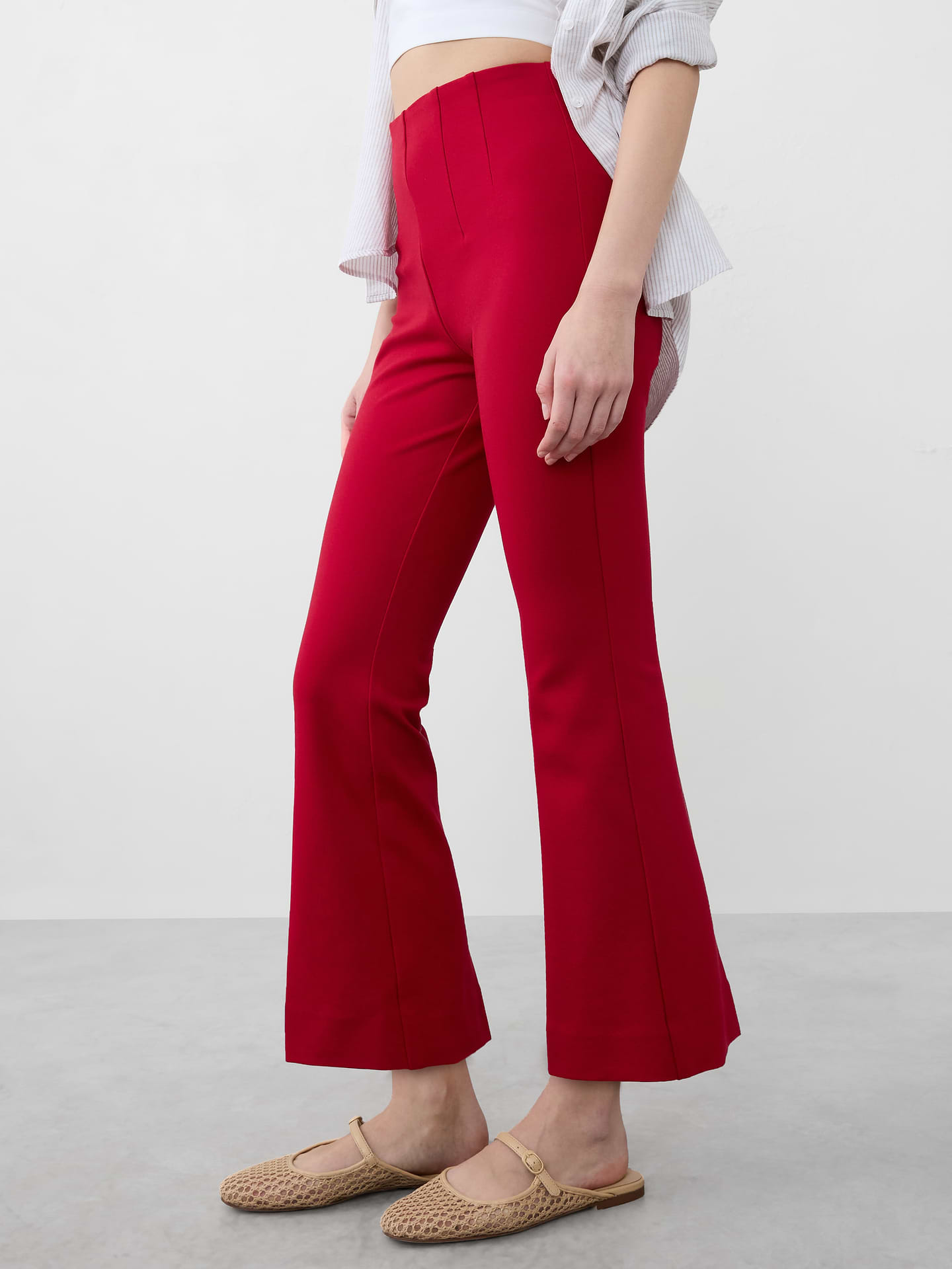 Image number 6 showing, Bootcut Cropped Ponte Pull-On Pant
