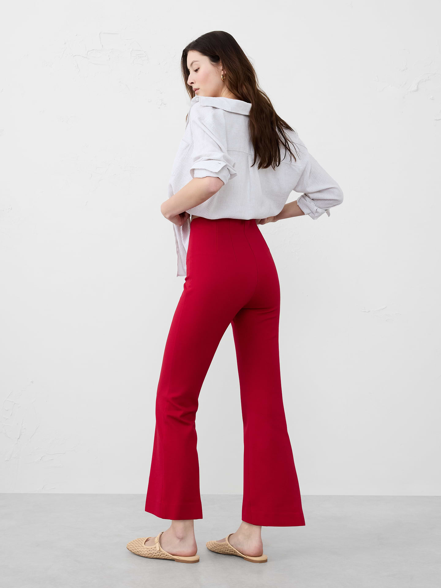 Image number 5 showing, Bootcut Cropped Ponte Pull-On Pant