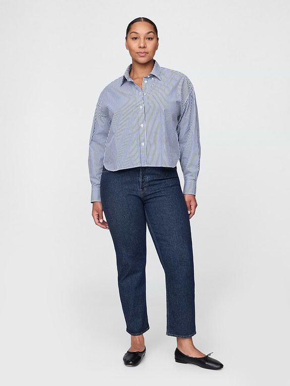 High Rise Cheeky Straight Jeans