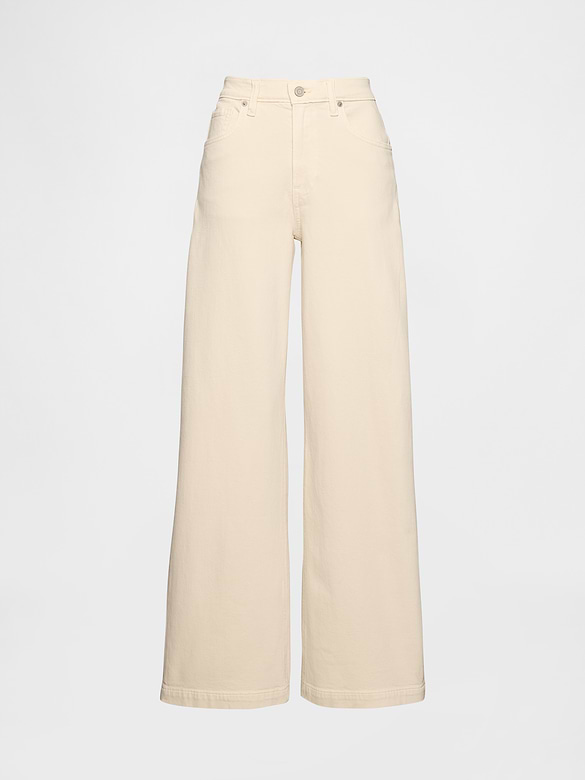 High Rise Stride Wide-Leg Jeans