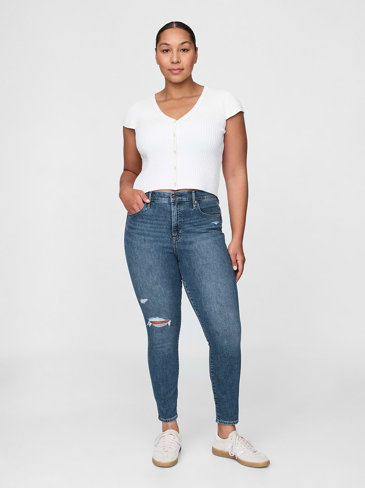Image number 5 showing, High Rise True Skinny Jeans