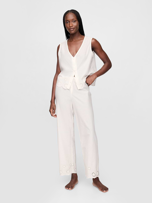 Eyelet Hem PJ Pants