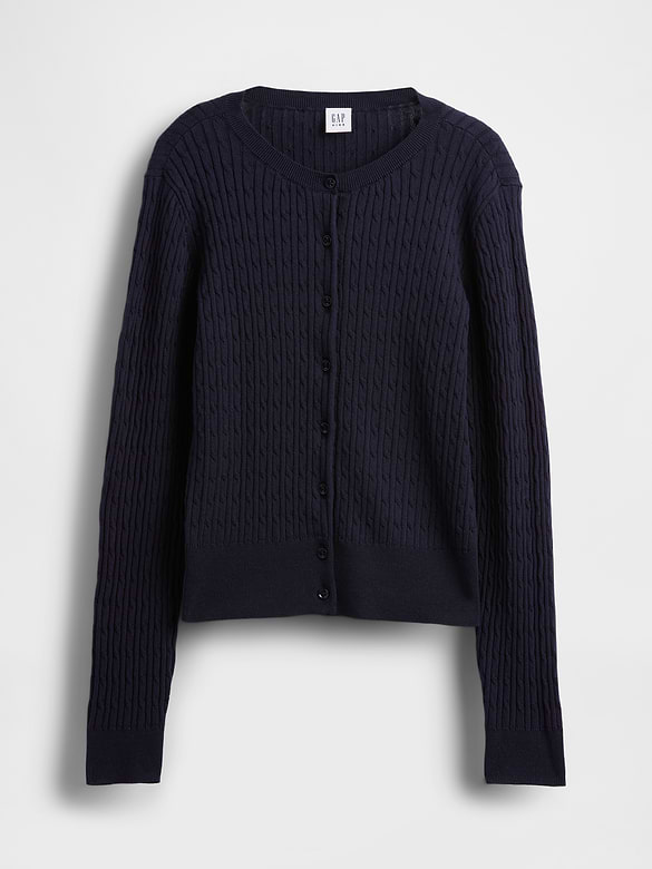 Kids 100% Cotton Uniform Cardigan Sweater