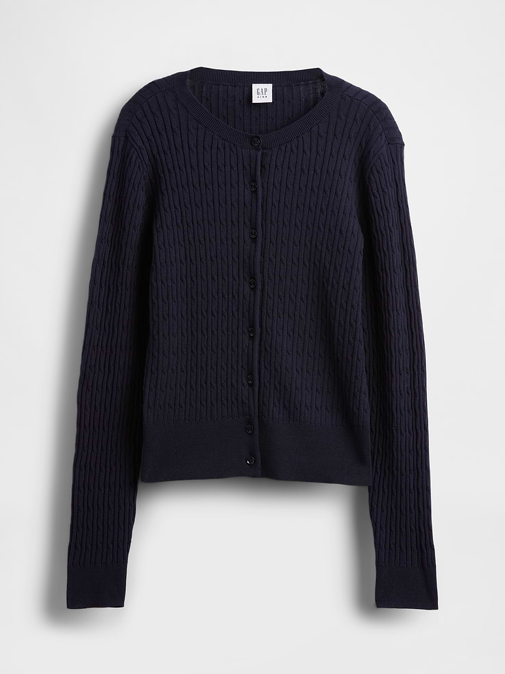 Image number 2 showing, Kids Uniform Cardigan Sweater