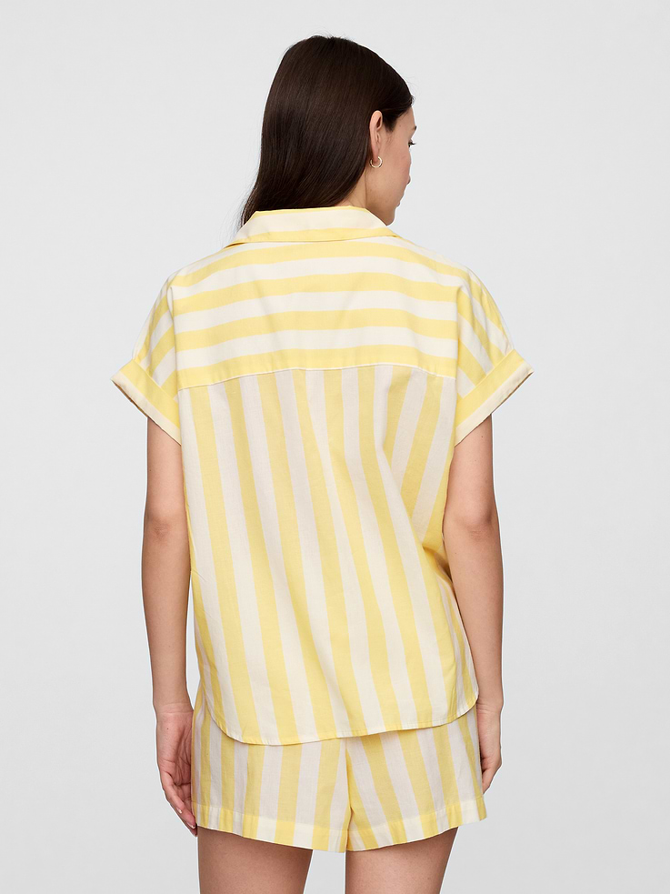 Image number 2 showing, Relaxed Stripe Poplin PJ Shirt