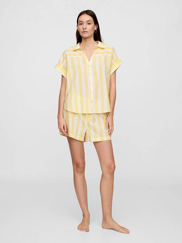 Image number 3 showing, Relaxed Stripe Poplin PJ Shirt